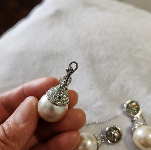 Silver necklace with Swarovski  stone - Picture 6 of 6